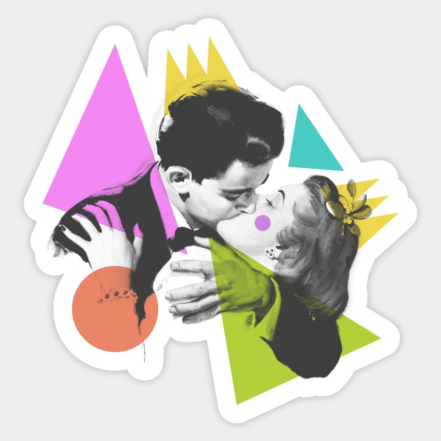 The Kiss Sticker by ZekeTuckerDesign